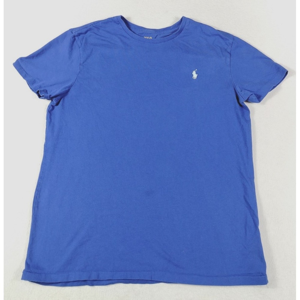 Polo Ralph Lauren Shirt Mens Large Blue Crew Neck Pony Preppy‎ Casual Minimalist